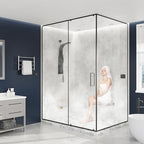 Builders Series 10.5kW Steam Bath Generator with Quickstart Continuous Steam, Black Digital Touch Pad, Built-in Auto-Drain, and Aroma Steamhead in Matte Black
