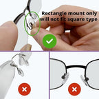 GMS Optical Push in Silicone Nose Pads for Glasses | 15mm Medium, 8.2mm Wide Width | Non Slip Nose Grips, Eyeglass Accessories for Glasses & Sunglasses, Provides Comfort & Stability (5 Pairs, Clear)