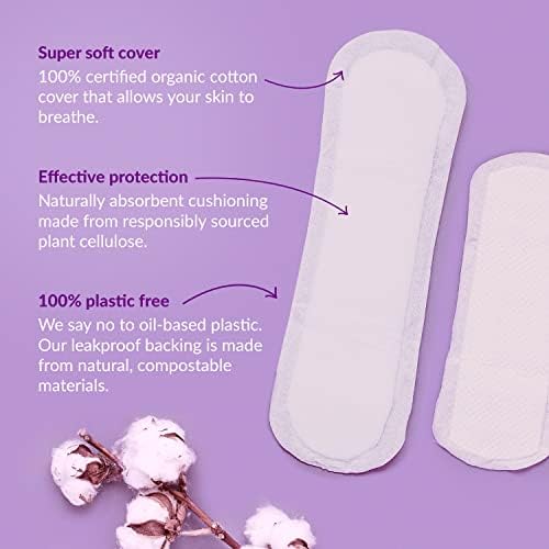Natracare Dry & Light, Plus, Natural and Absorbent Pads with Organic Cotton Cover for Light Urinary Incontinence (1 Pack, 16 Pads Total)