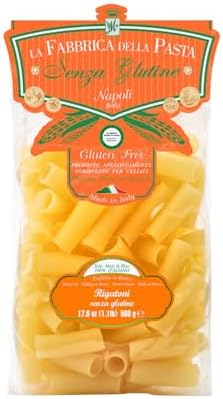 La Fabbrica Della Pasta Gluten Free Rigatoni 500 Grams (1.1 lb) Bag