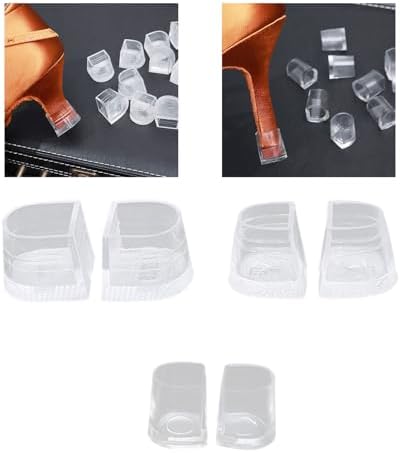 2 Pcs Silicone Heel Stoppers Caps Latin Stilettos Dancing Cover High Protectors for Wedding Silicone Stoppers Cover High Prot