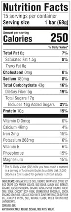 CLIF BAR - Energy Protein Bars - Chocolate Brownie - Made with Organic Oats - Energy Bars - Non-GMO - (15 Pack)