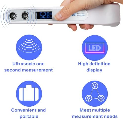 Stadiometer, Portable Ultrasonic Stadiometer, Height Measurement Tool for Adults and Kids, Medical Office Handheld Height Measuring Device for Healthcare Professionals