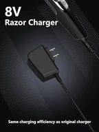 8V Shaver Charger Compatible with Philips Norelco Hq840 Beard Trimmer Power Cord Replacement Compatible with Multigroom Series 3000 MG3750 MG3750/50 MG3750/10 MG3750/60 MG3760 Supply Battery Adaptor