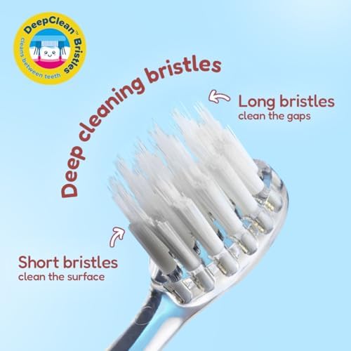 BrushBaby - WildOnes - Kids Rechargeable Electric Toothbrush, Ages 0-10 - Monkey Design with Flashing Lights - DeepClean Bristles for Superior Cleaning - 2 Replacement Brush Heads, 1 USB Cable