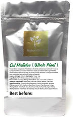 Dried Cut Mistletoe From The Whole Plant - Old English Mistle Herbal Tea - Ingredients: 100% Mistletoe Leaves (Viscum Album) - Net Weight: 1.76oz / 50g - Natural, Kosher, Halal