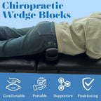 Oiktylr SOT Blocks Chiropractic, Soft & Comfortable Pelvic Blocks Wedges - Elastic Support Sponge - Dejarnette Style Pelvic Sacral Blocks, Chiropractor Wedges Blocks Set for HIPS (Glossy Black)