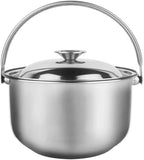 BESTonZON Stainless Steel Stock Pot with Lid Multipurpose Heat Resistant Cooking Pot for Soup Stewing and Boiling Kitchen Utensil for Home Cooking and Kitchenware