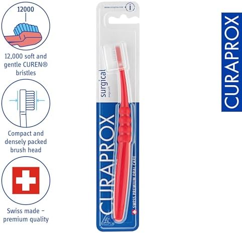 Curaprox CS Surgical Toothbrush – Post-Surgery Oral Care | Ultra-Soft Curen® Filaments | Small Head
