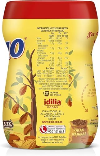 Original Cola Cao Chocolate Drink Mix (13.76 ounces/390 grams)