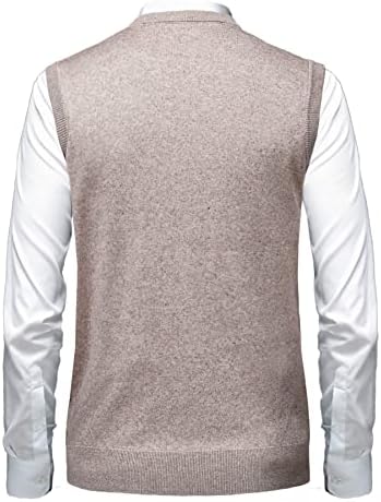 Mens Thick Argyle Sweater Vests Classic V-Neck Knitwear Sleeveless Pullover Autumn Winter Warm Tank Tops