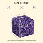 Abstract Purple Stained Glass Tissue Box Cover Leather Tissue Box Holder Square Facial Paper Organizer Dispenser for Bathroom Kitchen Bedroom Vanity Countertop Night Stands