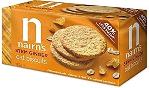 Nairn's Stem Ginger Oat Biscuits -- 7.1 oz Each