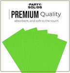 Party Solids Lime Green Dinner Napkins Disposable 8" x 4" Folded - 40 Pcs 2 Ply Lime Green Napkins Disposable Paper Guest Towels for Bathrooms, Dinners, Everyday Parties & Party Supplies