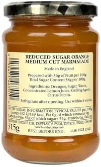 Thursday Cottage - Reduced Sugar Orange Marmalade (Medium Cut) - 315g