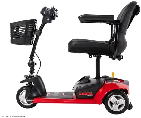 Rascal Venture 3-Wheel Portable Mobility Scooter for Travel, Easy Disassembly, Compact Design, 300 lb Capacity, Battery Included