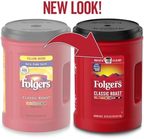 Folgers Coffee, Classic(Medium) Roast, 51 Ounce, Red