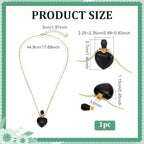 PH PandaHall Obsidian Perfume Bottle Pendant Necklaces Heart Stone Necklace Love Shape Essential Oil Diffuser Vial with Golden Chain Black Natural Genstone Charm Women Jewelry