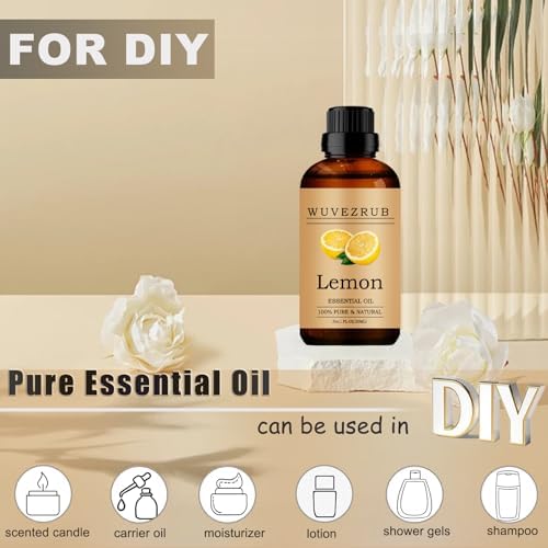 Lemon Essential Oils, 30ML 100% Pure and Natural Essential Oil for Aromatherapy Diffuser - Lemon /1 Fl Oz