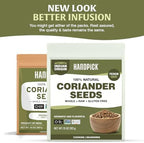 HANDPICK Whole Coriander Seed (283g/10oz) Premium Grade | Pure & Flavorful Coriander Seeds - Indian Origin | Non GMO, Gluten Free | Perfect for Cooking & Seasoning | Resealable Ziplock Pouch
