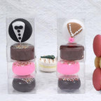 RomanticBaking 50Pack 2 x 2 x1.2 Inches Plastic Clear Single Macaron Box Party Favor Bakery Boxes Chocolate covered Ore Boxes