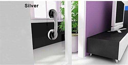 Suction Grab Bar, Portable Suction Handle Bar Suction Grip Bar for Window Door Drawer Cabinet Mini Fridge Grab Puller (Silver)
