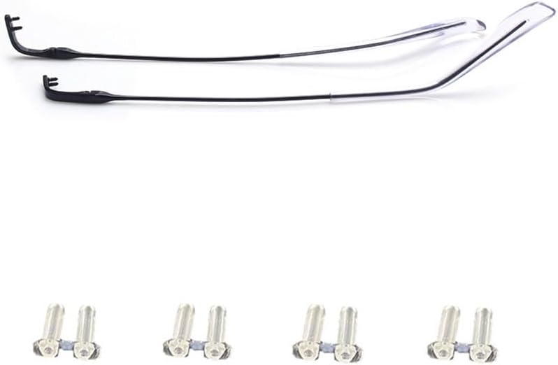 QYAJS 1 Pair Metal Frame Arms Rimless Glasses Legs Glasses Replacement Temple Eyewear Frame Temple (Black)