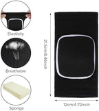 COMNICO Arm Brace Pads Elbow Protector Strap Pair, Breathable Anti-Collision Sponge Tendonitis Fitness Volleyball Basketball Tennis Golfers Knee Support Band for Kids Men Women Elderly(Black with white edges)