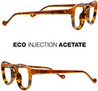 DIDINSKY READING GLASSES Blue Light Blocking Unisex Readers. Acetate Frames, Flexible Temples and Anti-reflective Lenses - Havana +2.5 - DINATIONAL