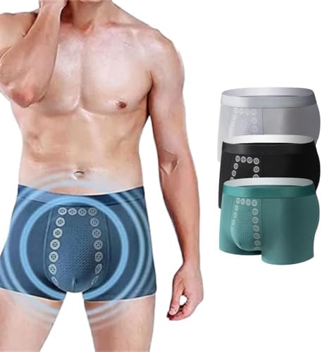 Magnetic Therapy Underwear for Men, Mens Magnetic Underwear Therapy Energetic Moisture Wicking Breathable Boxer Brief