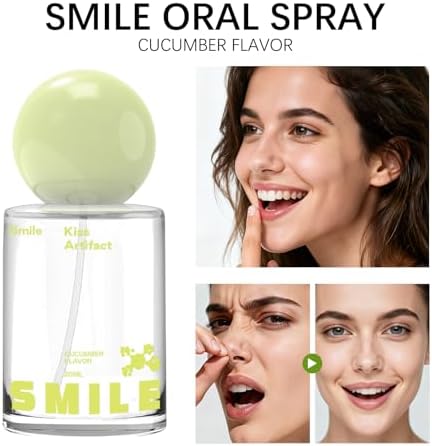2 Pcs Probiotic Oral Spray for Long-Lasting Freshness, Alcohol-Free Oral Spray with Probiotics for Breath Care, Promotes Oral Health, Convenient Travel-Sized Breath with Lemon + Cucumber Flavor