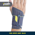 Push Sports Wrist Brace for Athletic Wrist Support. Comfortable, Easy-to-Wear Brace for Tendonitis, Fractures, Injuries, and Arthritis. (Left Medium)