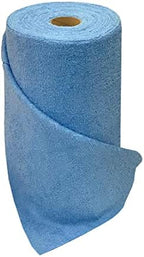 Eurow Microfiber Tear-A-Towel Cloth Roll, Reusable Paper Towel Alternative, Washable Up to 50 Times, Lint-Free, Streak-Free, for Kitchen, Auto, Home, Garage, Cleaning & Drying, 11"x12", 50-Pack, Blue