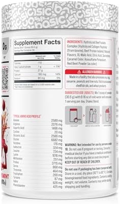 BASIC SUPPLEMENTS Hydrolyzed Clear Beef Isolate Protein Powder, 27g Protein, 9 Essential Amino Acids, Fat-Free, Dairy-Free, Sugar-Free, Latose-Free, Supports Muscle Protein Synthesis
