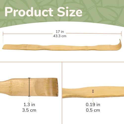 17.5" Combination Bamboo Back Scratcher Shoe Horn Backscratcher Shoehorn