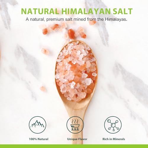 Soeos Himalayan Pink Salt, Coarse Grain, 5 Lbs (Pack of 1), Himalayan Pink Sea Salt, Rock Salt for Grinder Refill