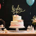 Glitter Bride to Be Cake Topper - Bridal Shower/Wedding Shower/Engagement/Bachelorette Party Decorations (Gold)