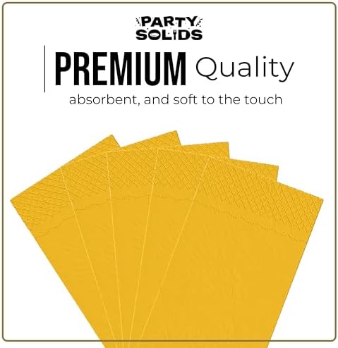 Party Solids Yellow Dinner Napkins Disposable 8" x 4" Folded - 40 Pcs 2 Ply Yellow Napkins Disposable Paper Guest Towels for Bathrooms, Dinners, Everyday Parties & Party Supplies