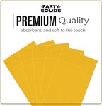 Party Solids Yellow Dinner Napkins Disposable 8" x 4" Folded - 40 Pcs 2 Ply Yellow Napkins Disposable Paper Guest Towels for Bathrooms, Dinners, Everyday Parties & Party Supplies