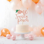 One Sweet Peach Cake Topper, Sweet as a Peach, 1st Birthday Cake Topper, Peach Baby Shower Birthday Party Decorations, Rose Gold Glitter