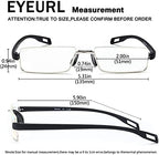 EYEURL Reading Glasses Half-Frame Computer Readers for Men and Women +1.5 Anti-blue Lightweight Quality Thin Optics Eyeglass