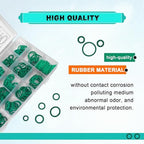 270pcs Compressor O Rings - Car Air Conditioning AC O Ring Kit Sealing ORings Gasket Assortment Set, Rubber Washer Orings for A/C Professional Plumbing Automotive