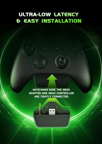 RYR Wireless Gaming Headset for Xbox Series X|S, Xbox One, PS5, PS4, Switch, Mac, Bluetooth 5.3, 3D Surround Sound, Rotatable Earmuffs, Gaming Headphones with Noise Canceling Microphones-Blackgreen