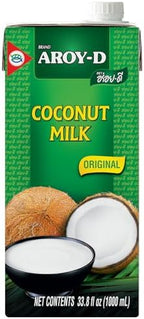 Aroy-D Coconut Milk, 33.8 Fluid Ounce (Pack of 6)