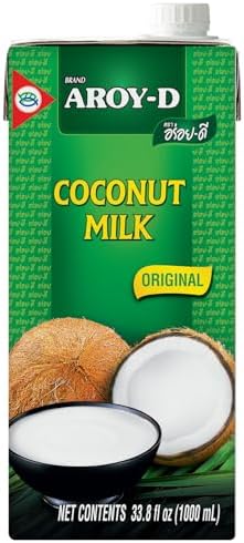 Aroy-D Coconut Milk, 33.8 Fluid Ounce (Pack of 6)
