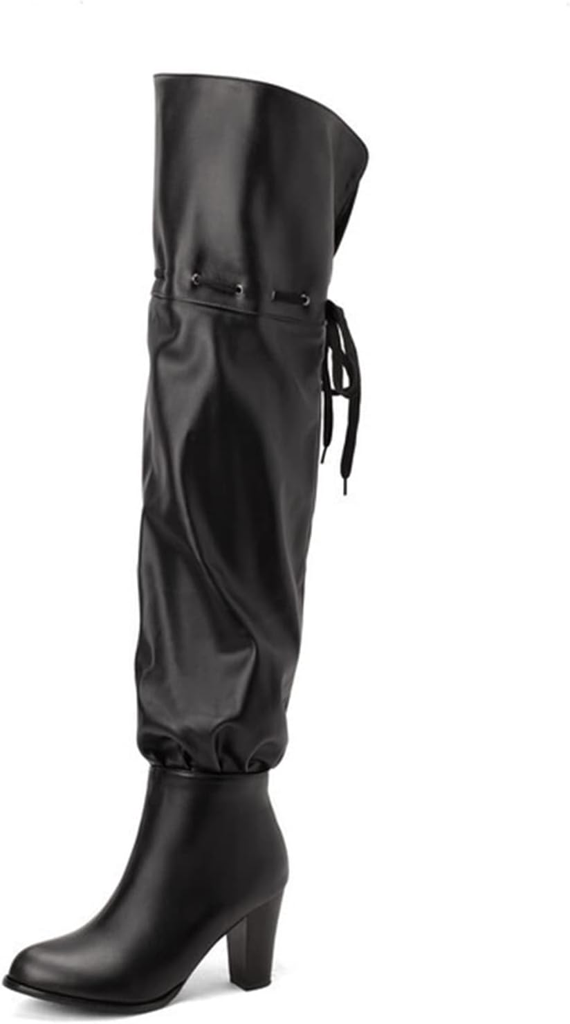 Vujkliy 8CM/3.14IN Over The Knee Boots Sexy Elegant Ladies Nightclub Catwalk Large Size Pole Dancing High Heels