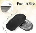2 Pairs 1/2 Inch Silicone Heel Lifts for Shock Absorption, Heel Pads Cushions Height Increasing Insoles Soft Shoe Lifts for Women Men Comfort Half Foot Insoles for Uneven Legs Heel Pain