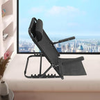 Adjustable Bed Backrest with Armrest - 8 Angle Positions, Heavy Duty 330lbs, Portable Foldable Design, Steel Frame & Oxford Fabric for Reading, Watching TV, Elderly (Black)