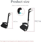 (1Pair) Wheelchair Replacement Footrests,Wheelchair Replacement Parts,Wheelchair Swivel Footrests for Standard Wheelchairs,Black