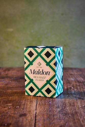 Maldon - Sea Salt Flakes, Unique Pyramid Shaped Salt Flakes, Perfect for a Wide Range of Dishes, Hand-Harvested for Four Generations, 250g Box